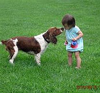 A Little Girl with a Puppy